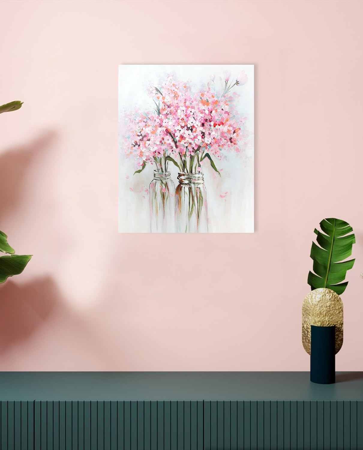 Romantic Pastel Bloom – 12"x15" Floral Canvas Wall Art