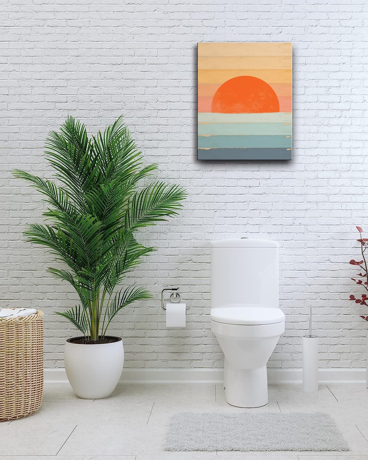 Minimalist Abstract Sunset Canvas Wall Art – 11.5"x15"